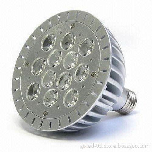 LED Spotlight with E27 Base, 12W Power, 36 to 44V DC Working Voltage and 47 to 63MHz Frequency Range